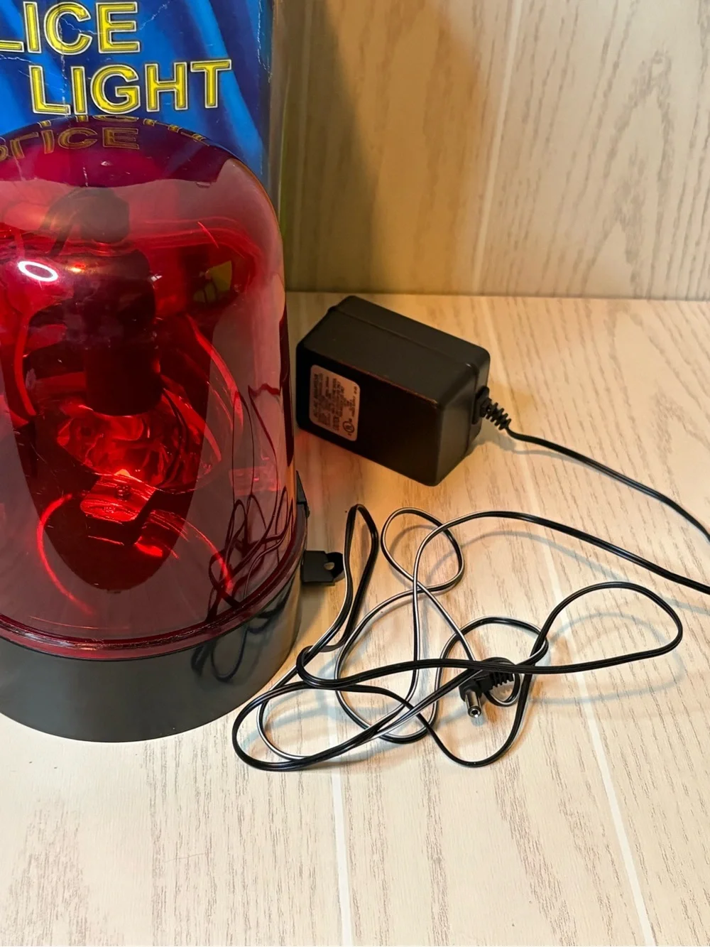 Vintage Party Rotating Flashing DJ Light Red Motion Police Tested